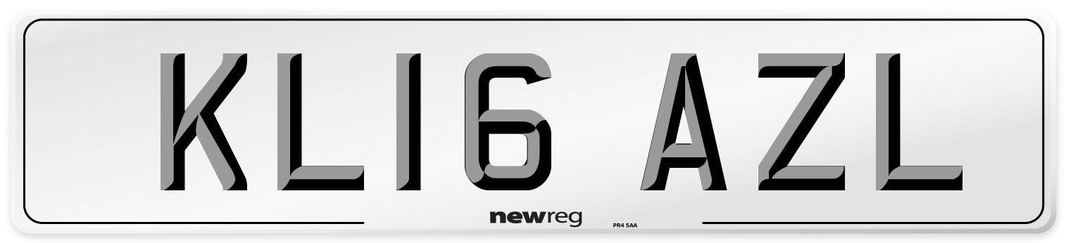 KL16 AZL Number Plate from New Reg